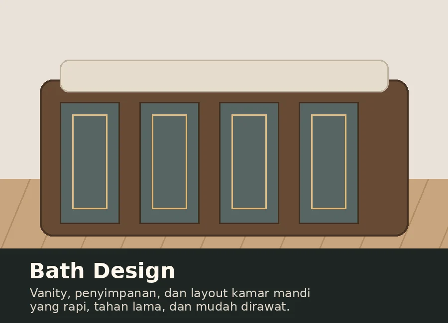 Layanan bath vanity dan bathroom design